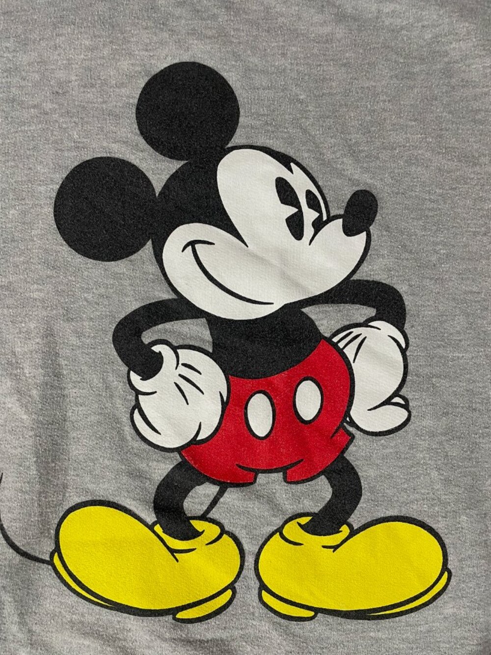 Disney Mickey Mouse Crewneck Sweatshirt M Gray Classic Pose Retro Pullover